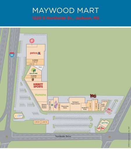 A look at Maywood Mart Shopping Center commercial space in Jackson