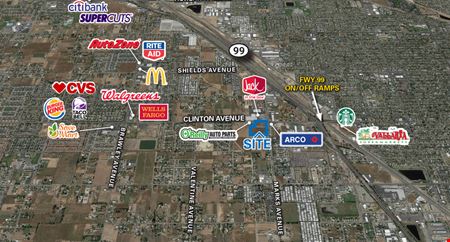 A look at SWC of Clinton &amp; Marks Avenues Commercial space for Rent in Fresno