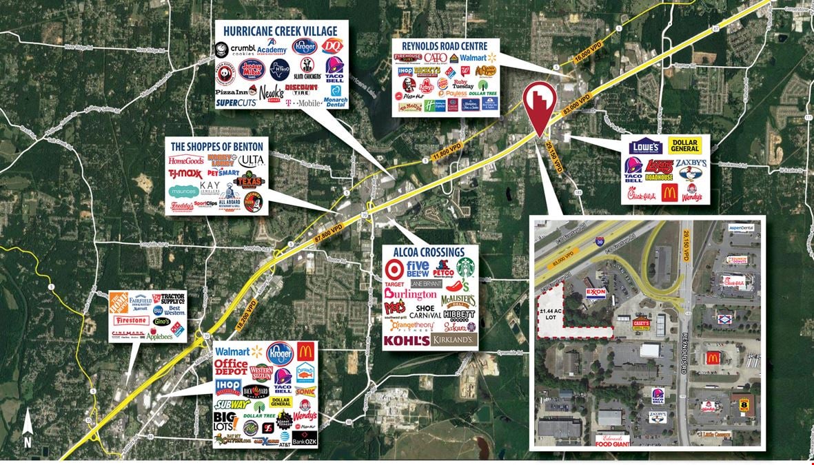 ±1.44 Acres Commercial Lot for Sale in Bryant, AR