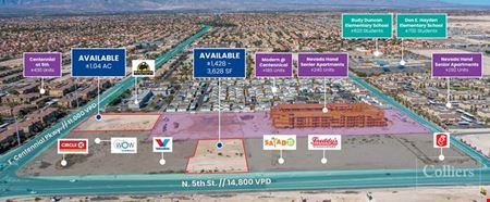 A look at NWC Centennial Pkwy. & N. 5th Street. Retail space for Rent in North Las Vegas