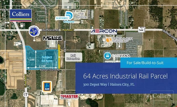 64 Acres Industrial Rail Parcel