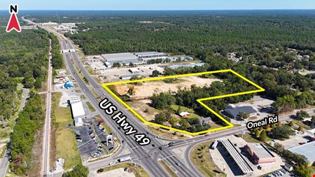A look at  Hwy 49 & O'Neal Road commercial space in Gulfport