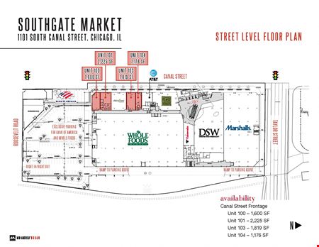 A look at Southgate Market Retail space for Rent in Chicago