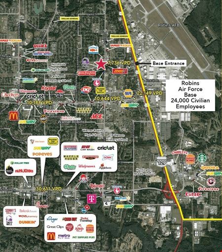 A look at Former Hardee's For Sale commercial space in Warner Robins