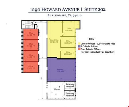 A look at 1290 Howard Ave Office space for Rent in Burlingame