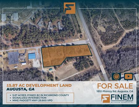 A look at 5.87 AC Commercial Land Mike Padgett commercial space in Augusta