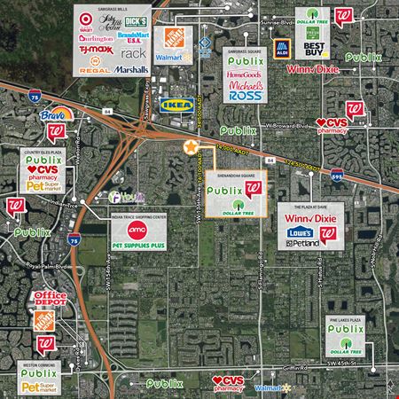 A look at Shenandoah Square Retail space for Rent in Davie