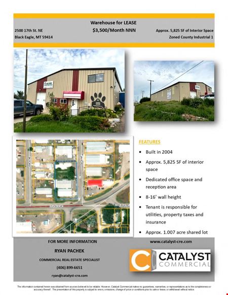 A look at Warehouse for Lease in Black Eagle commercial space in Black Eagle