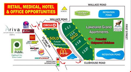 A look at 1.8 ± Ac. Retail & Office Outparcel commercial space in Lakeland