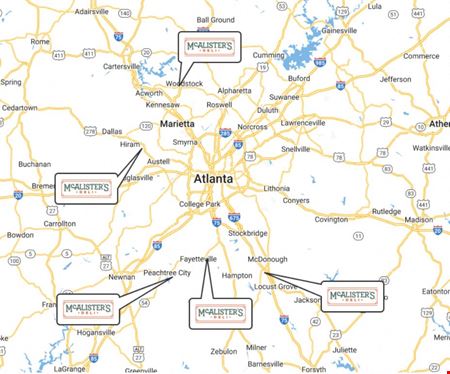 A look at Real Estate & 5 McAlister's Deli Franchises - Atlanta, GA commercial space in Woodstock