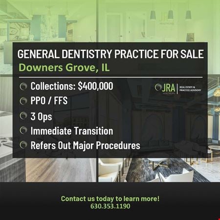A look at #1201289 - General Dentistry Practice for Sale - Downers Grove commercial space in Downers Grove