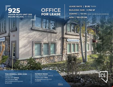 A look at 925 Tahoe Blvd Office space for Rent in Incline Village