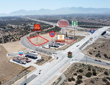 A look at 15 Freeway Visible Pads Available commercial space in Hesperia