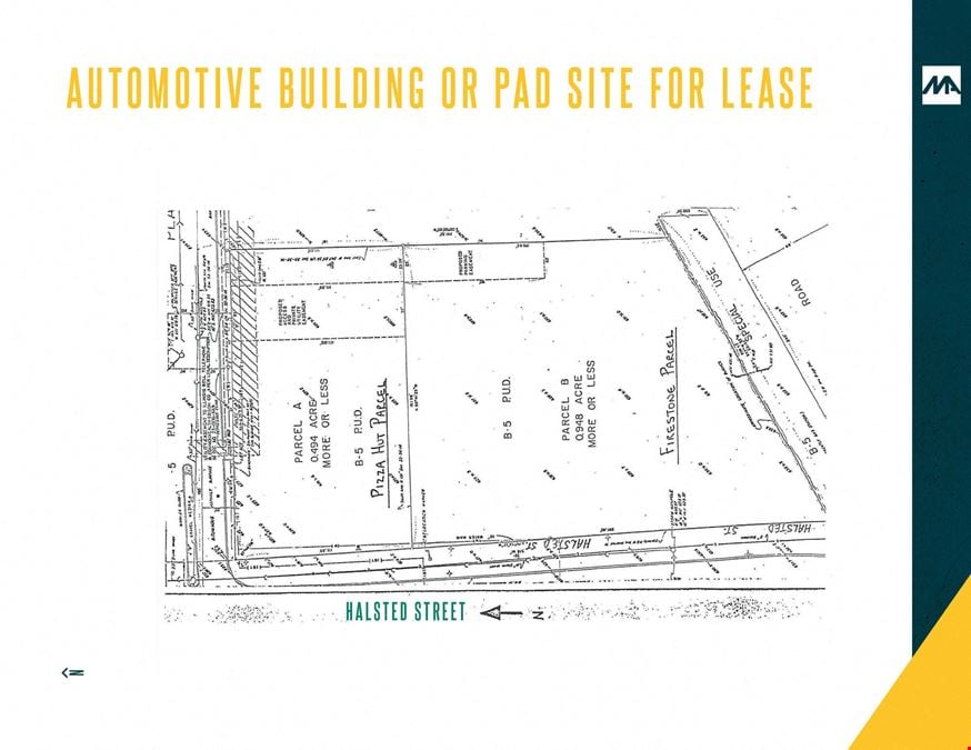 Automotive Building or Pad Site For Lease