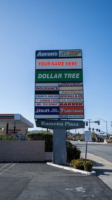 A look at Ramona Plaza Retail space for Rent in Hemet