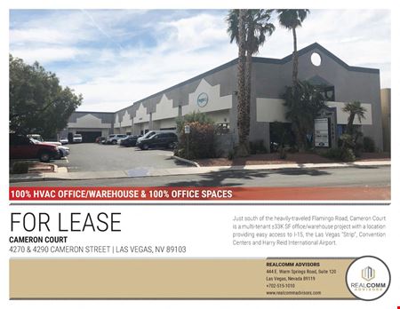 A look at Cameron Court Industrial space for Rent in Las Vegas