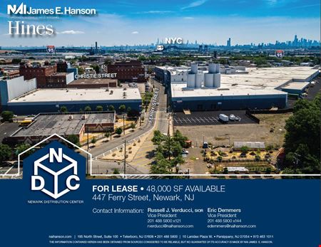 A look at 447 Ferry St Commercial space for Rent in Newark