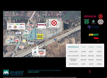 A look at Kohl's Anchored Pad Site commercial space in Lino Lakes