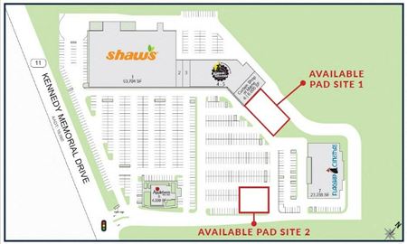 A look at Pad Sites at Shaw's Plaza commercial space in Waterville