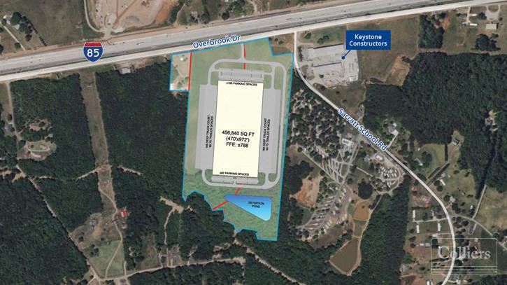 ±44 acres for Industrial Development with I-85 Frontage