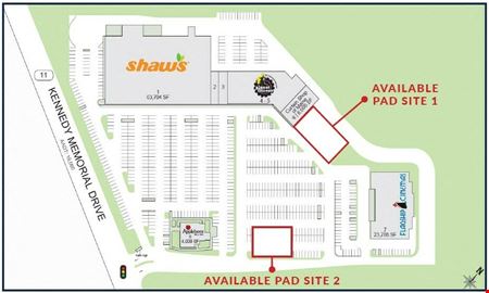 A look at Pad Sites at Shaw's Plaza commercial space in Waterville
