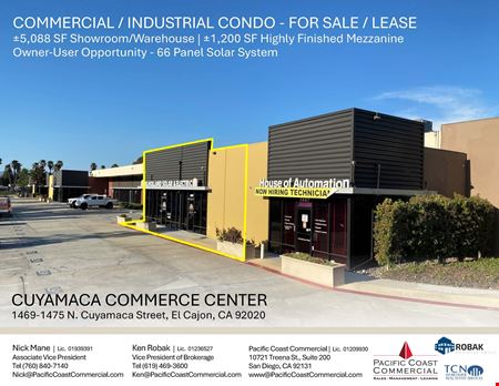 A look at Cuyamaca Commerce Center commercial space in El Cajon