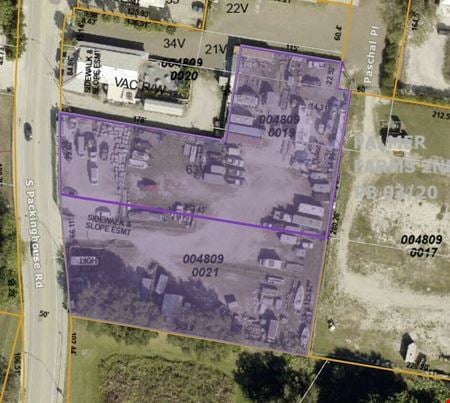 A look at Two adjacent lots.  989 Packinghouse Rd. and 0 Packinghouse Rd. commercial space in Sarasota