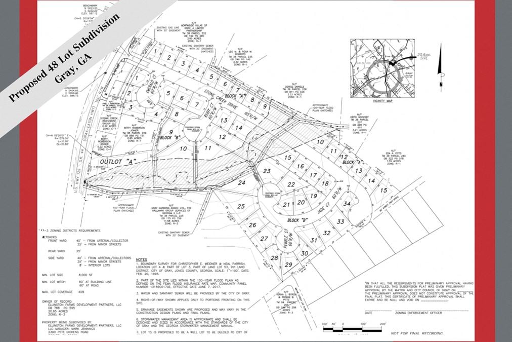 Proposed 48 Lot Subdivision  |  Gray, GA