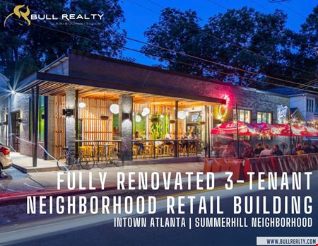 A look at Fully Renovated 3-Tenant Neighborhood Retail Building Intown Atlanta | Summerhill Neighborhood commercial space in Atlanta