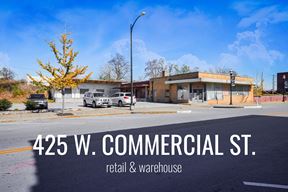 8,594 SF Warehouse / Retail Building For Lease on Historic Commercial Street