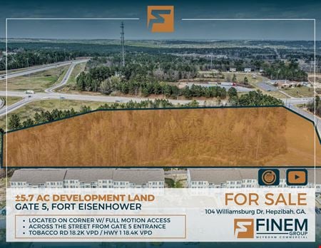 A look at 5.7 AC Dev. Land | Gate 5, Fort Gordon commercial space in Augusta
