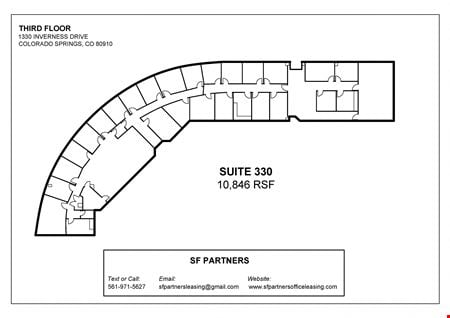 A look at 10846 SF Suite 330 Professional Office Spaces in Colorado Springs, CO 80910 Commercial space for Rent in Colorado Springs
