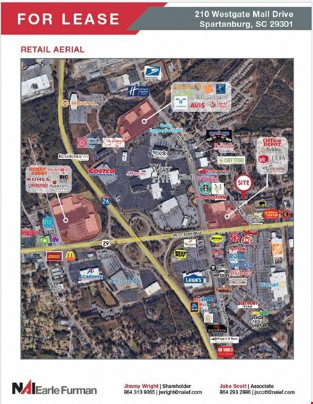 A look at 210 Westgate Mall Dr Retail space for Rent in Spartanburg