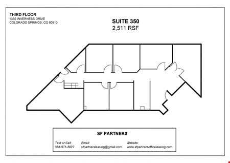 A look at 2511 SF Suite 350 Professional Office Spaces in Colorado Springs, CO 80910 Commercial space for Rent in Colorado Springs