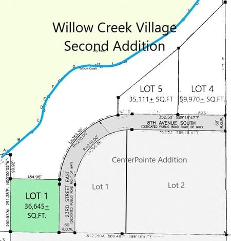 A look at LOT 1 WILLOW CREEK VILLAGE 2ND ADDITION CITY LANDS 33-117-52 commercial space in Watertown