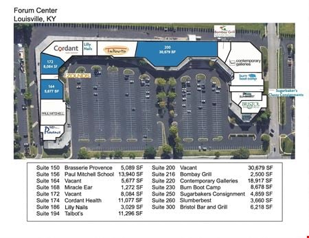 A look at The Forum Center Retail space for Rent in Louisville