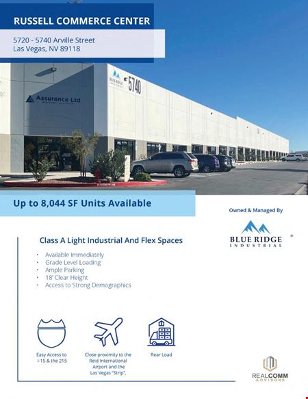 A look at Russell Commerce Center Industrial space for Rent in Las Vegas