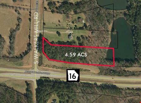 A look at ALL OFFERS CONSIDERED! +/- 4.59 Acres Hwy 16 & S Walkers Mill Rd commercial space in Griffin