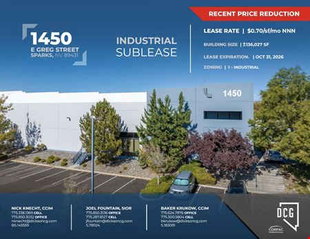A look at 1450 E Greg Street commercial space in Sparks