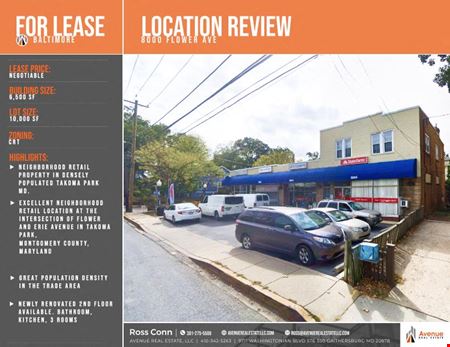 A look at 8000 Flower Ave Retail space for Rent in Takoma Park