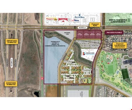 A look at Green Valley Ranch Boulevard and Pena Boulevard - SEQ Retail space for Rent in Denver