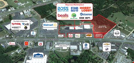 A look at Waycross Marketplace Retail space for Rent in Waycross