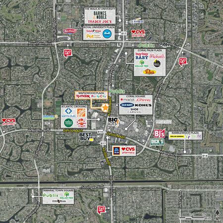 A look at Maplewood Plaza Commercial space for Rent in Coral Springs