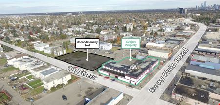A look at COMMERCIAL REDEVELOPMENT PROPERTY WITH HIGH TRAFFICKED SIGNALIZED CORNER ON ±0.65 AC commercial space in Edmonton