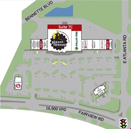 A look at Paradise Shoppes of Ellenwood commercial space in Ellenwood