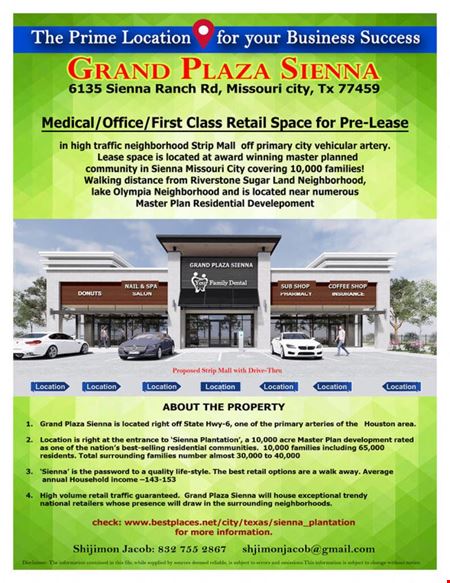 A look at 6135 Sienna Ranch Rd commercial space in Missouri City