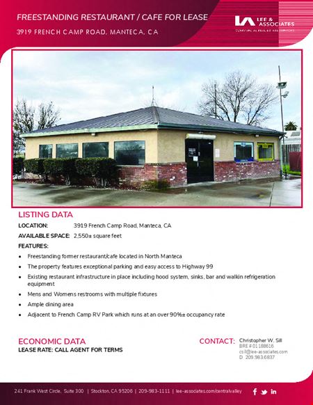 A look at 3919 French Camp Rd Office space for Rent in Manteca