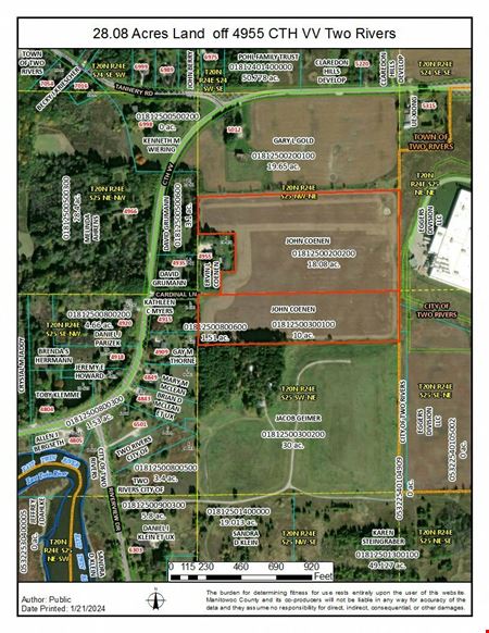 A look at 28.08 Acres Land of CTH VV & Cardinal Ln Two Rivers commercial space in Two Rivers