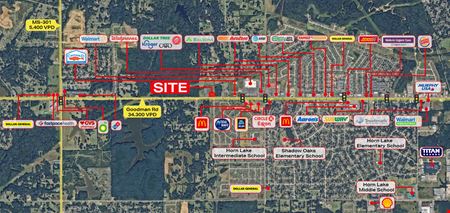 A look at Outparcel Available commercial space in Horn Lake