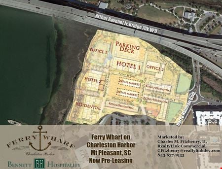 A look at Ferry Wharf on Charleston Harbor Retail space for Rent in Mount Pleasant